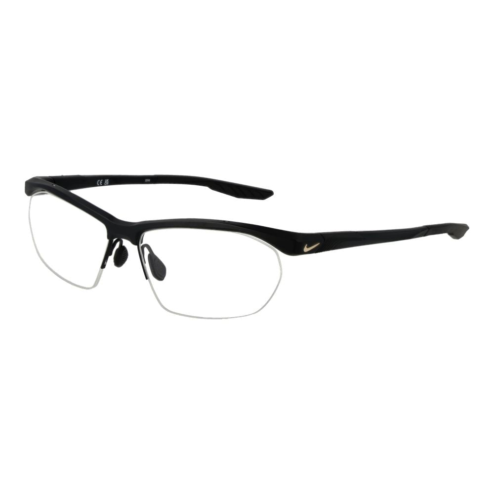 Nike Black Men Glasses Frame - Stylish Half-Rim Design