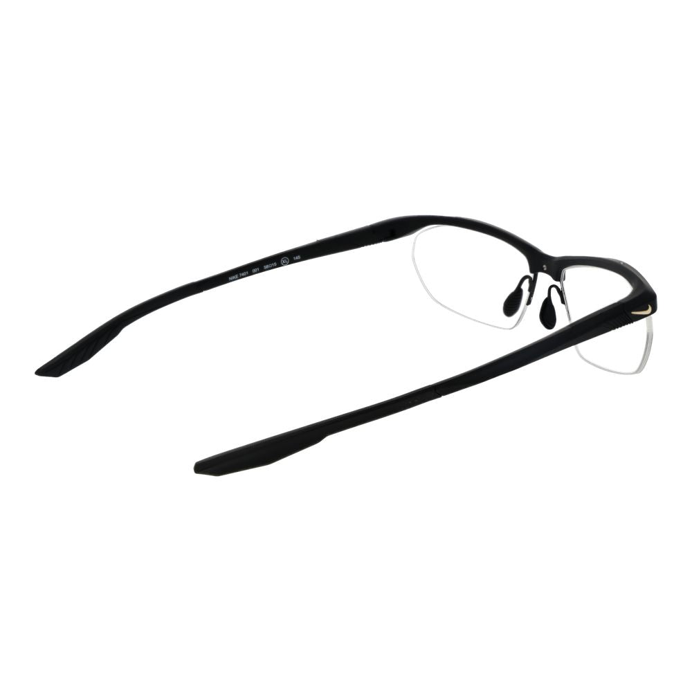 Nike Black Men Glasses Frame - Stylish Half-Rim Design