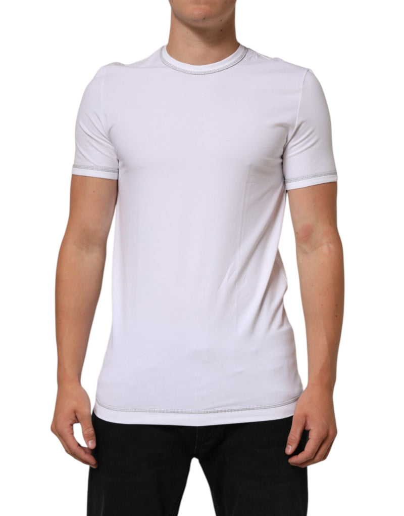 Dolce &amp; Gabbana Wit Katoenen T-shirt met Ronde Hals voor Herenondergoed