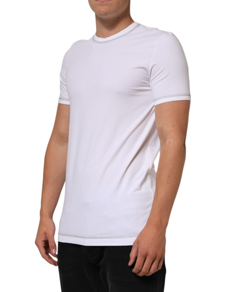 Dolce &amp; Gabbana Wit Katoenen T-shirt met Ronde Hals voor Herenondergoed