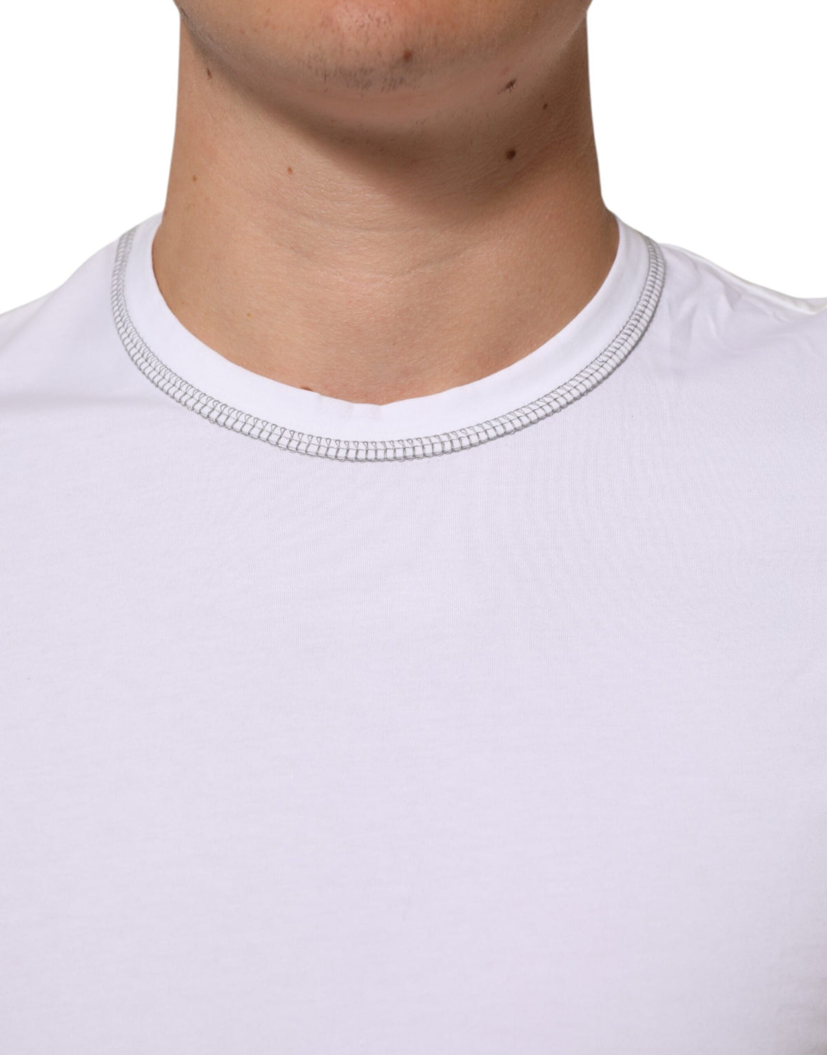 T-shirt Dolce &amp; Gabbana blanc en coton à col rond pour homme