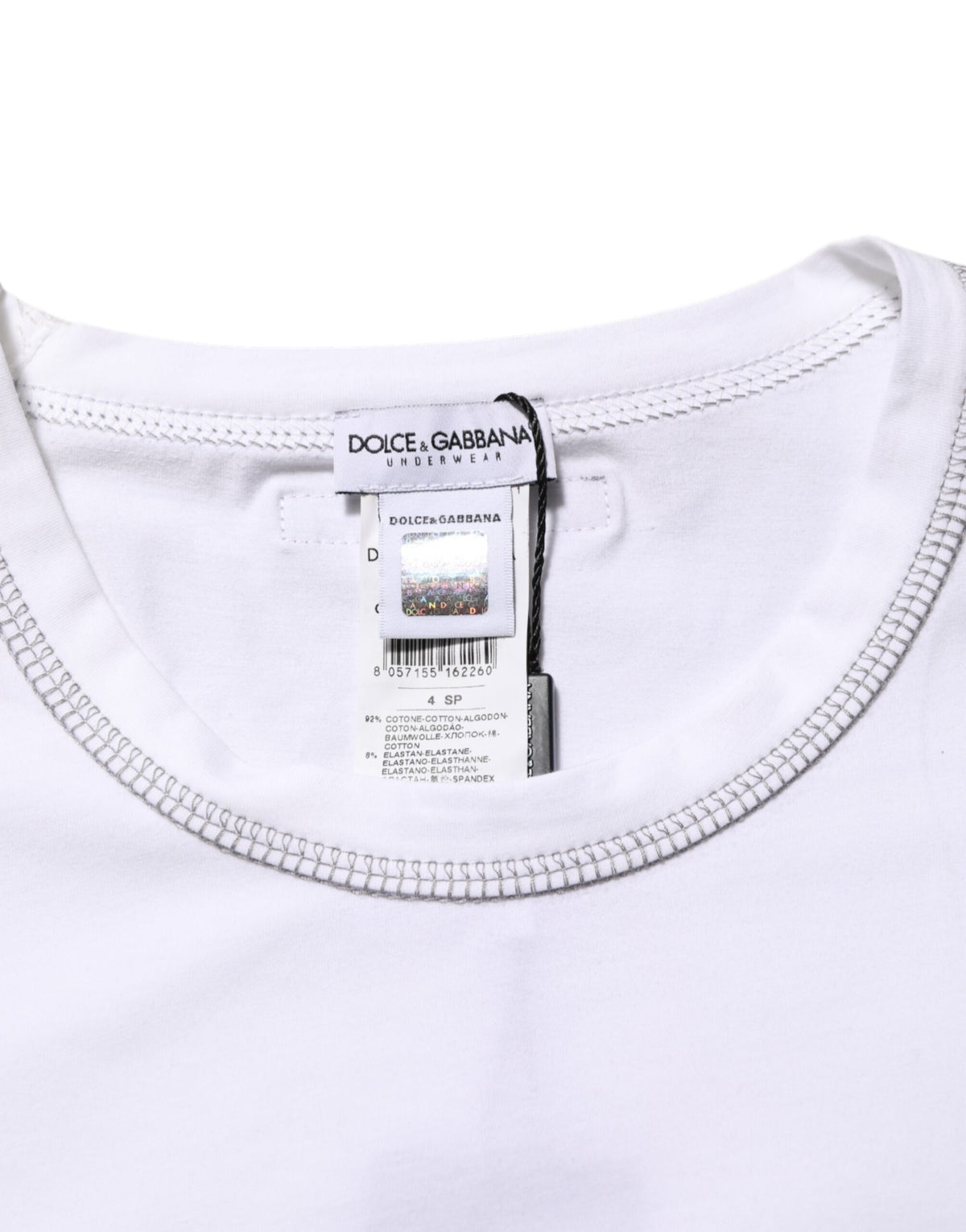 T-shirt Dolce &amp; Gabbana blanc en coton à col rond pour homme