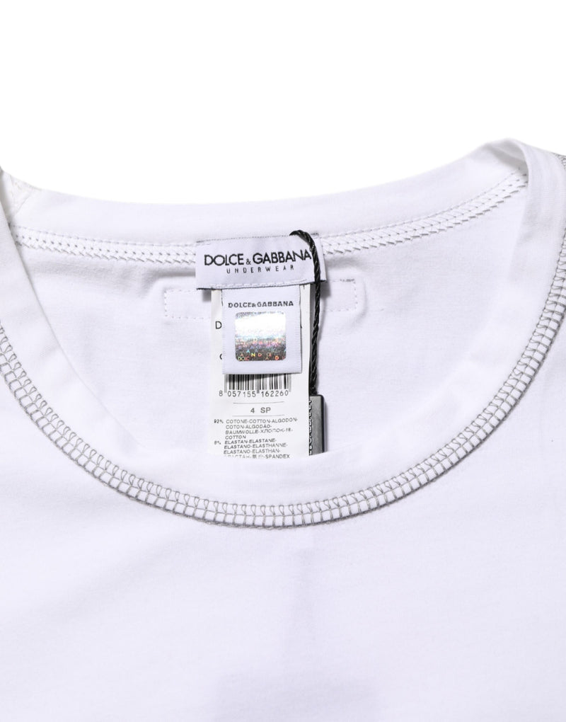 Dolce &amp; Gabbana Wit Katoenen T-shirt met Ronde Hals voor Herenondergoed