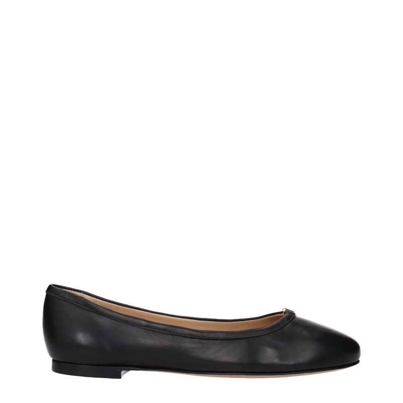 Chloé Black Leather Ballet Flats - Élégance et Confort