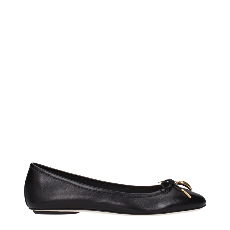Chloé Black Leather Ballet Flats - Élégance et Confort
