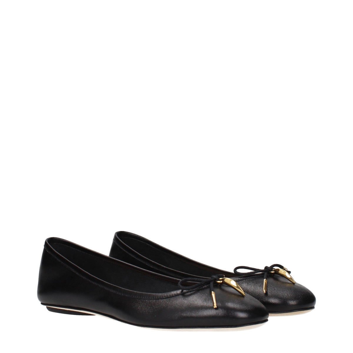 Chloé Black Leather Ballet Flats - Élégance et Confort