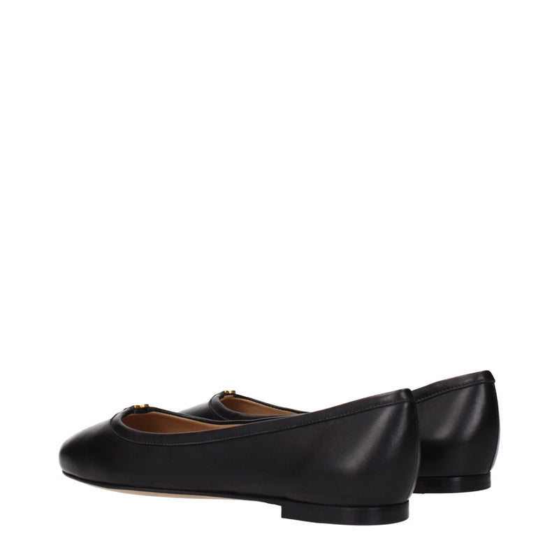 Chloé Black Leather Ballet Flats - Élégance et Confort