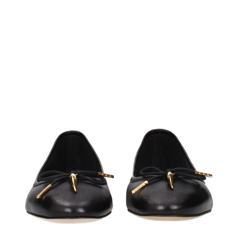 Chloé Black Leather Ballet Flats - Élégance et Confort