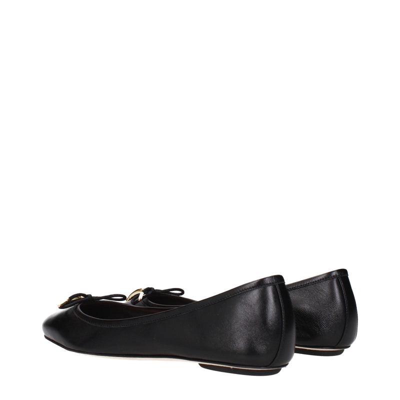 Chloé Black Leather Ballet Flats - Élégance et Confort