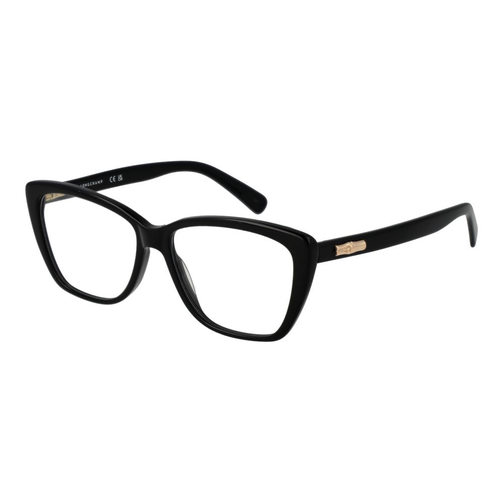 Longchamp Black Women Glasses Frame - Elegant Cat-Eye Style