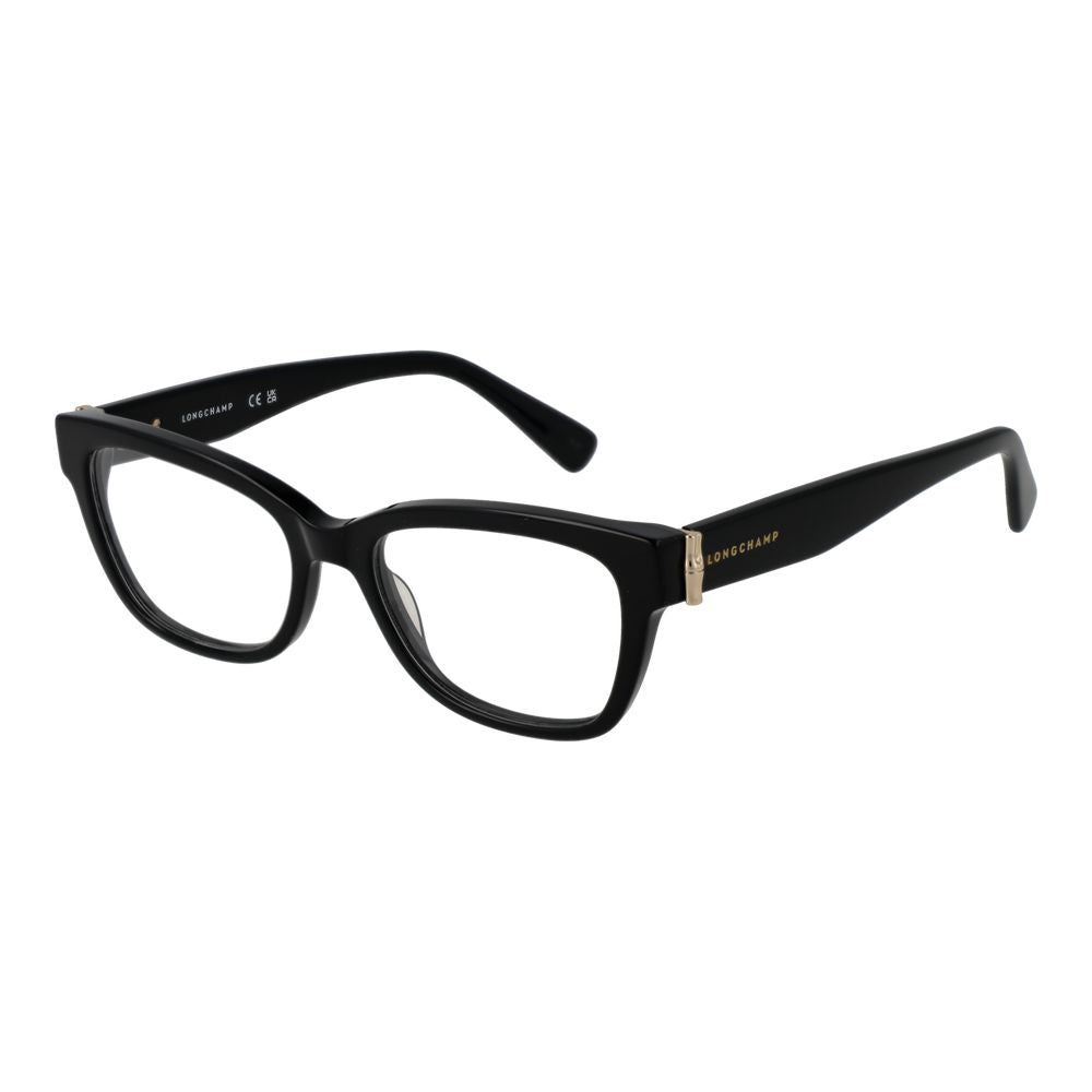 Longchamp Black Women Glasses Frame - Chic Cat-Eye Style