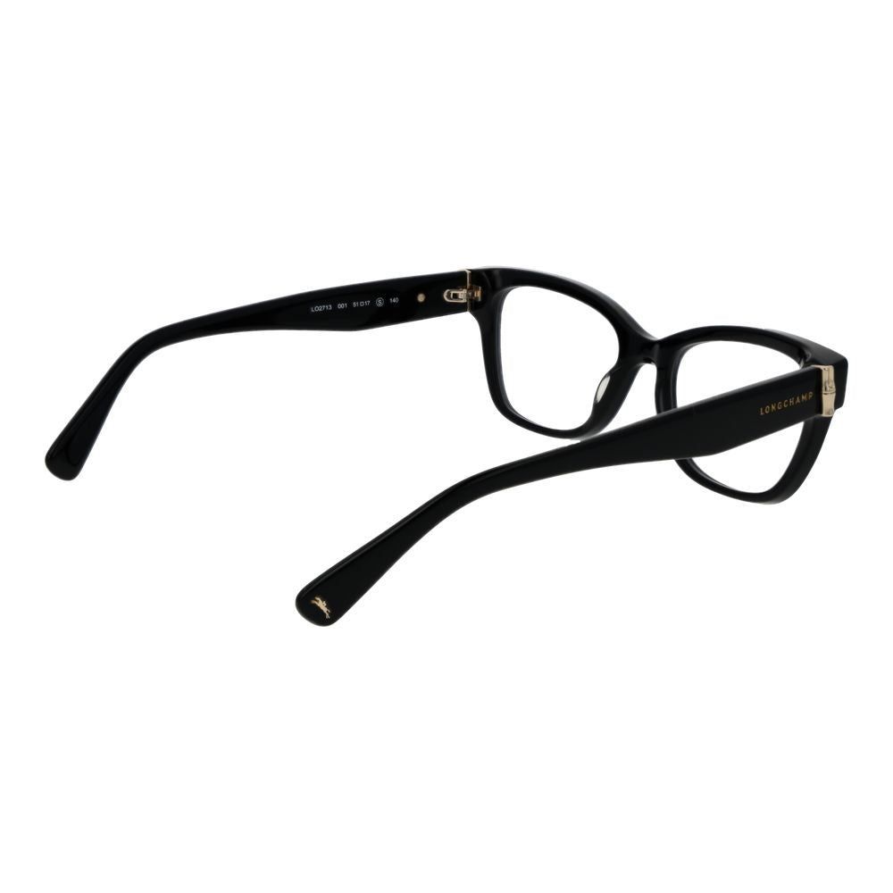 Longchamp Black Women Glasses Frame - Chic Cat-Eye Style