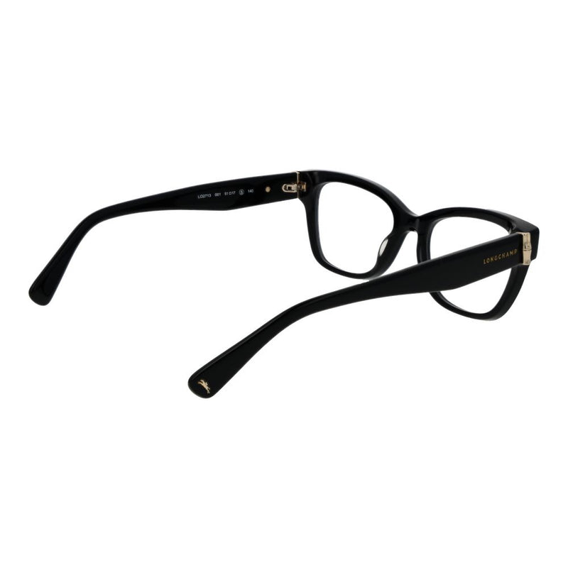 Longchamp Black Women Glasses Frame - Chic Cat-Eye Style