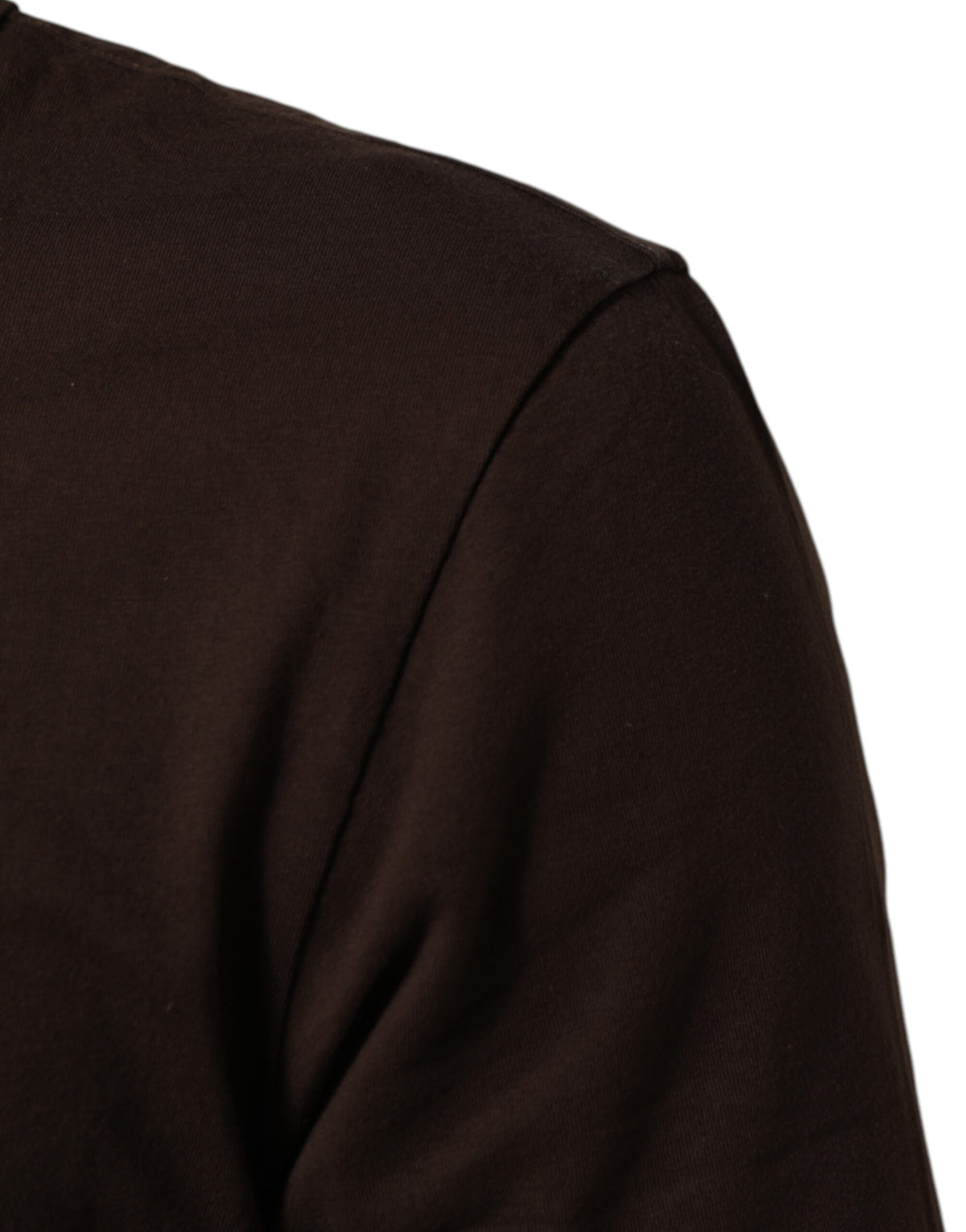 T-shirt Dolce &amp; Gabbana marron à col rond pour homme, imprimé pièces de laurier