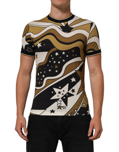 T-shirt Dolce &amp; Gabbana multicolore à col rond avec étoiles pour la génération Y
