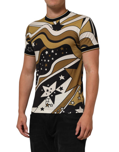 Dolce & Gabbana Multicolor Millennials Star CrewNeck T-shirt