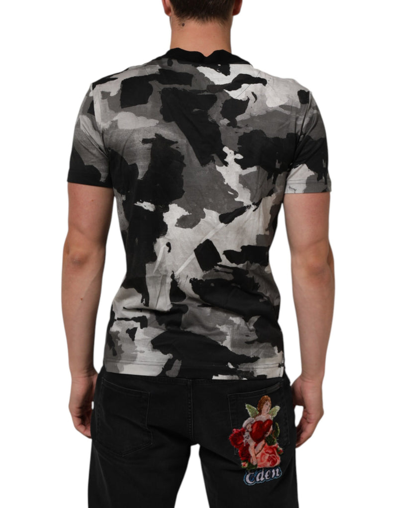 T-shirt à manches courtes pour homme Dolce &amp; Gabbana à motif camouflage multicolore