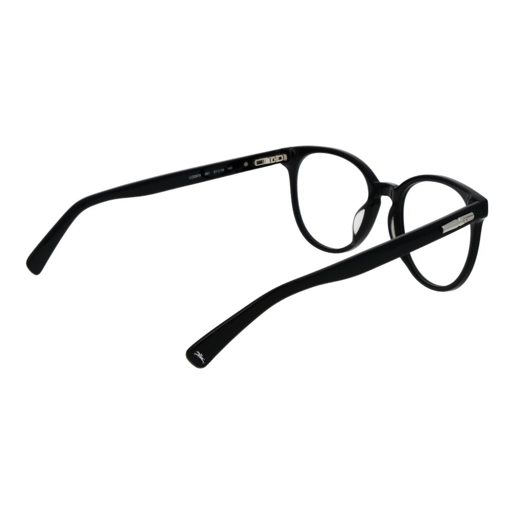 Longchamp Black Women Glasses Frame - Élégant Style Panto