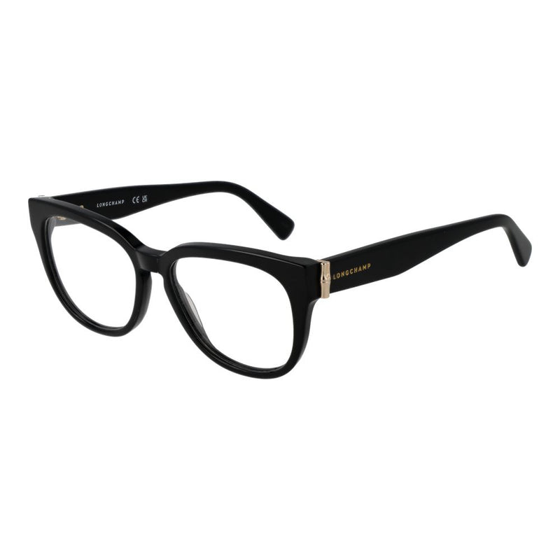 Longchamp Black Women Glasses Frame - Chic Acetate Eyewear