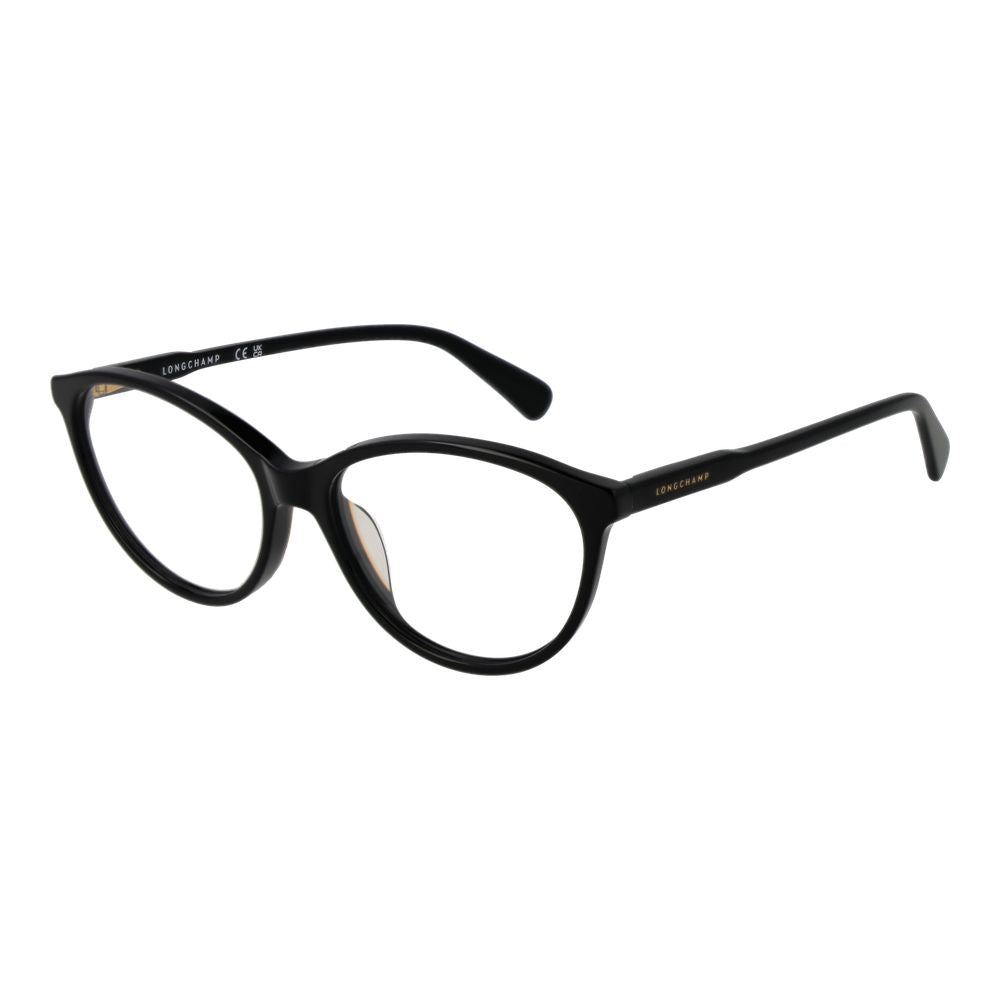 Longchamp Black Women Glasses Frame - Chic Cat-Eye Design
