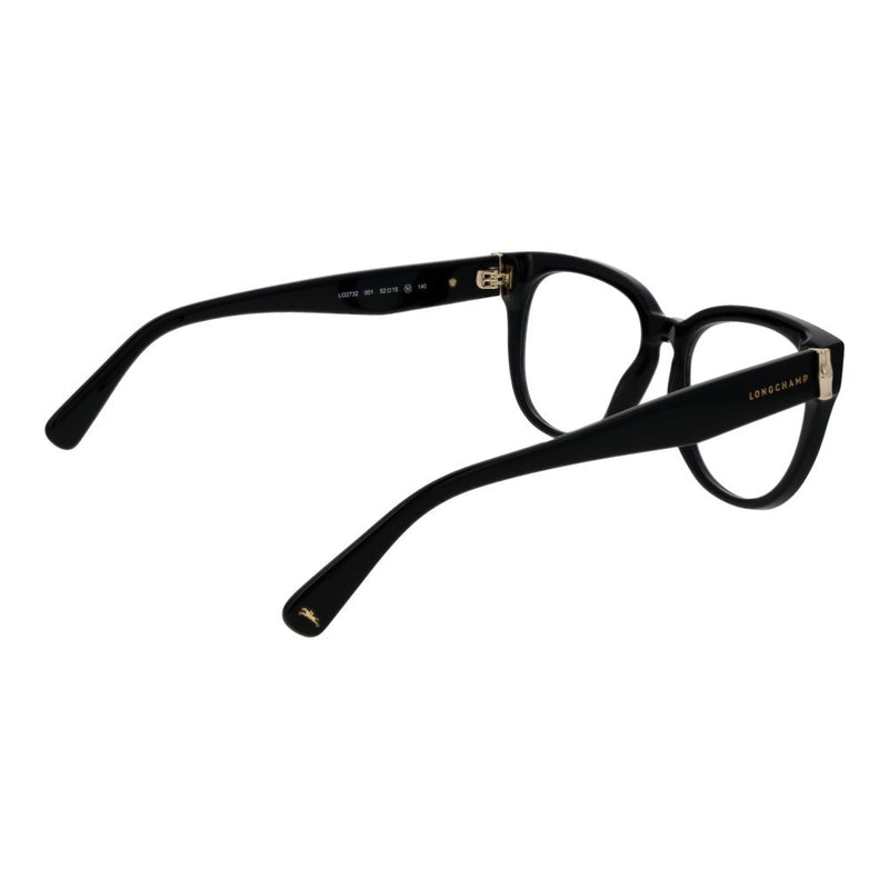 Longchamp Black Women Glasses Frame - Chic Acetate Eyewear