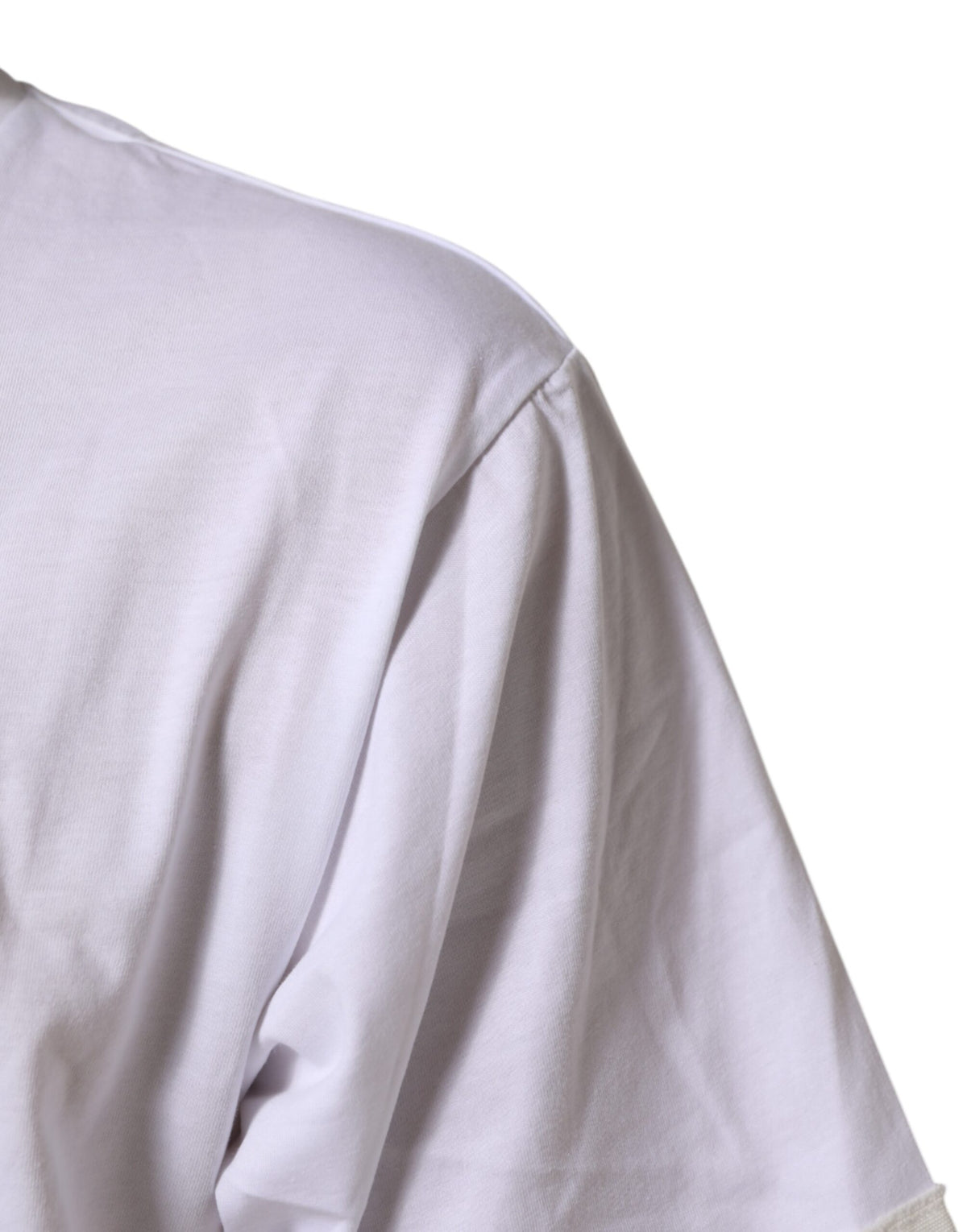 T-shirt en coton à col rond blanc avec imprimé graphique de Dolce &amp; Gabbana