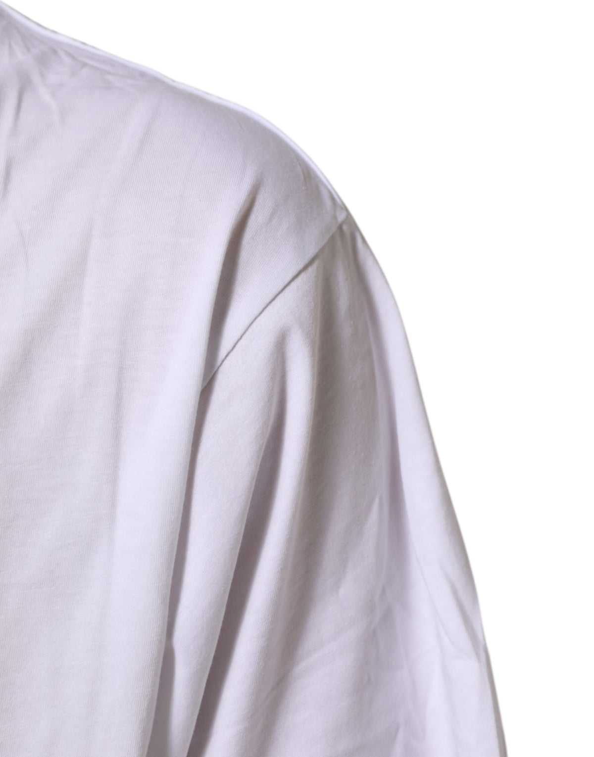 T-shirt en coton à col rond blanc avec imprimé graphique de Dolce &amp; Gabbana