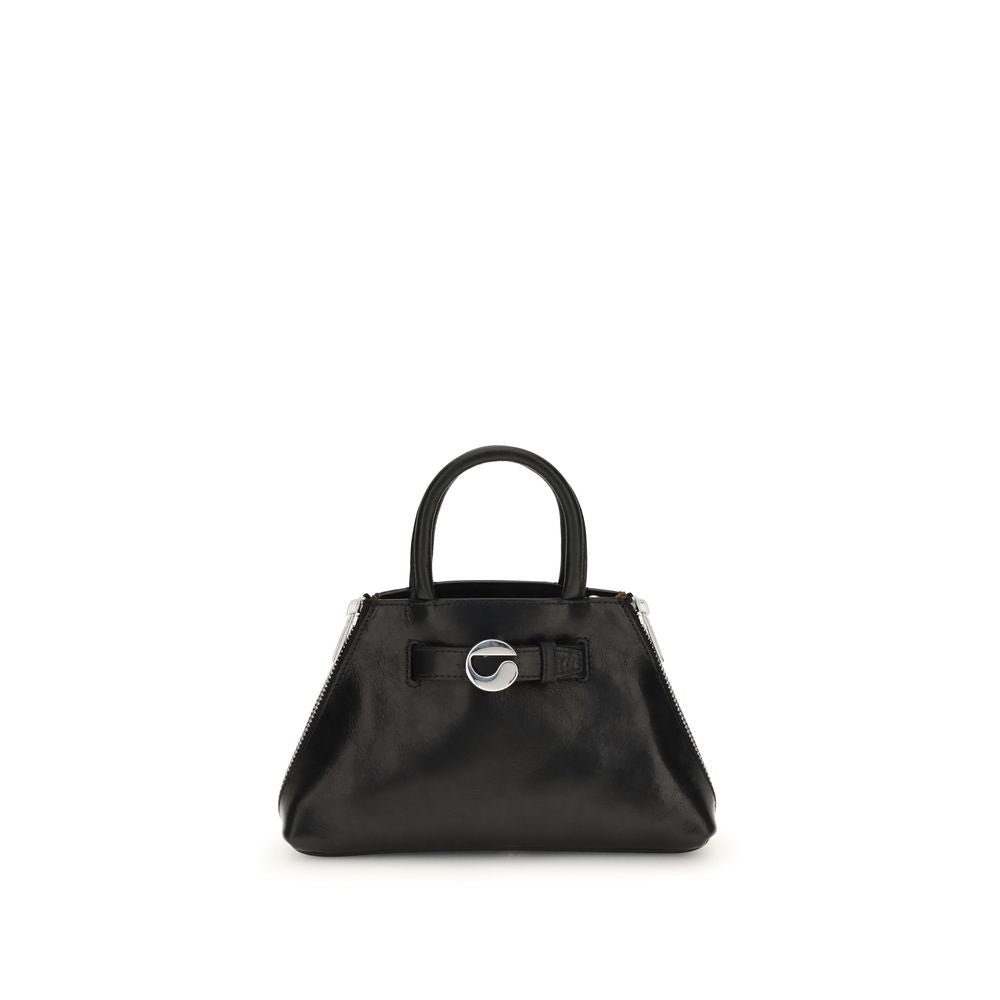 Coperni Mini Data Bag - Sac en Cuir Noir Élégant