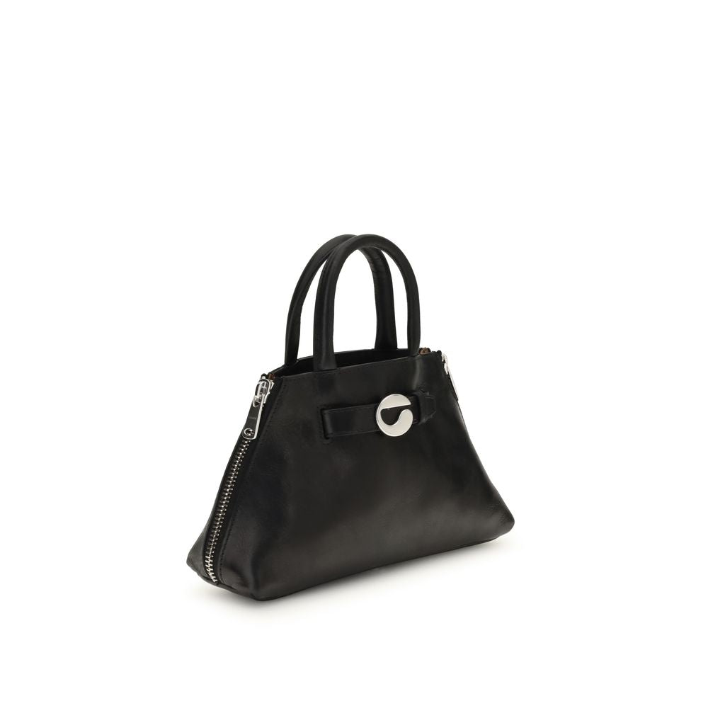 Coperni Mini Data Bag - Sac en Cuir Noir Élégant