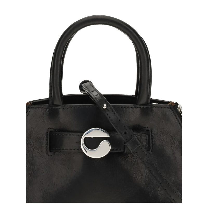 Coperni Mini Data Bag - Sac en Cuir Noir Élégant