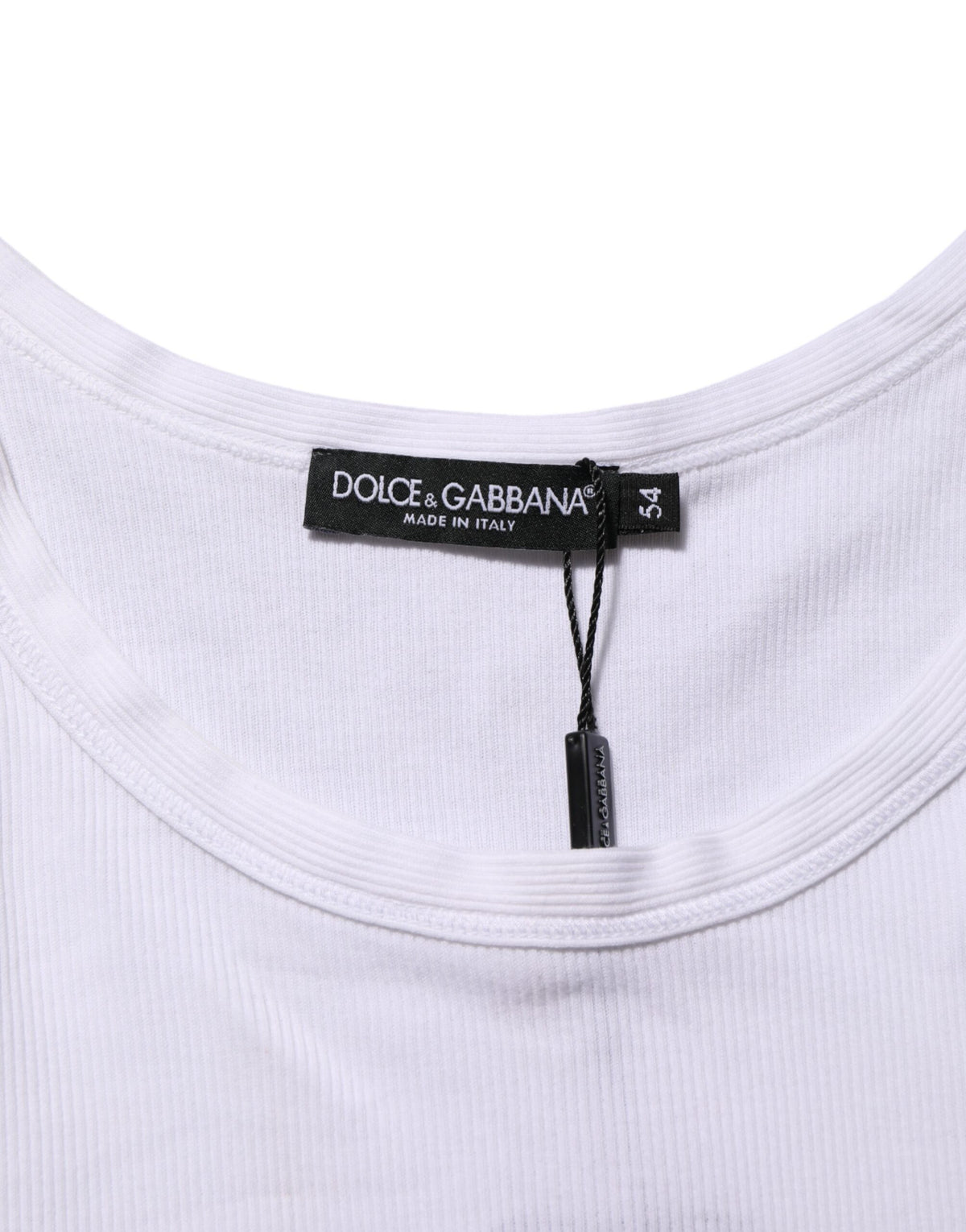 Débardeur blanc sans manches à col rond Dolce &amp; Gabbana