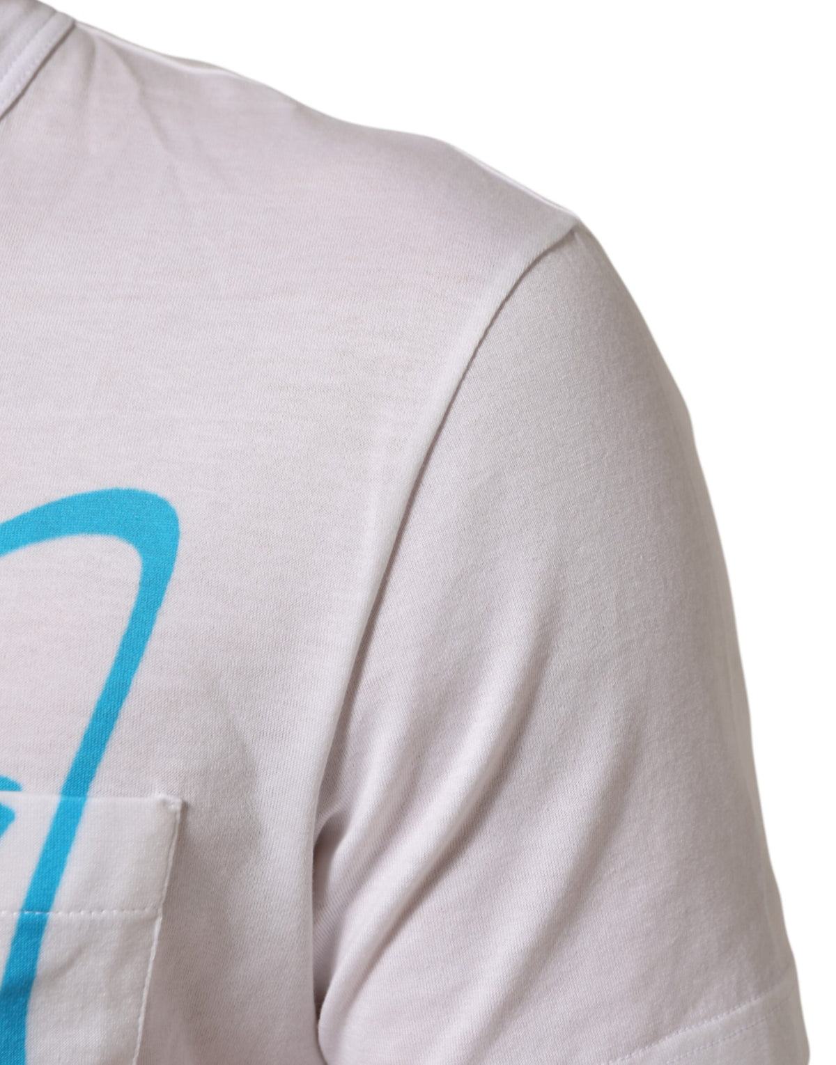 T-shirt en coton à col rond blanc avec imprimé graphique de Dolce &amp; Gabbana