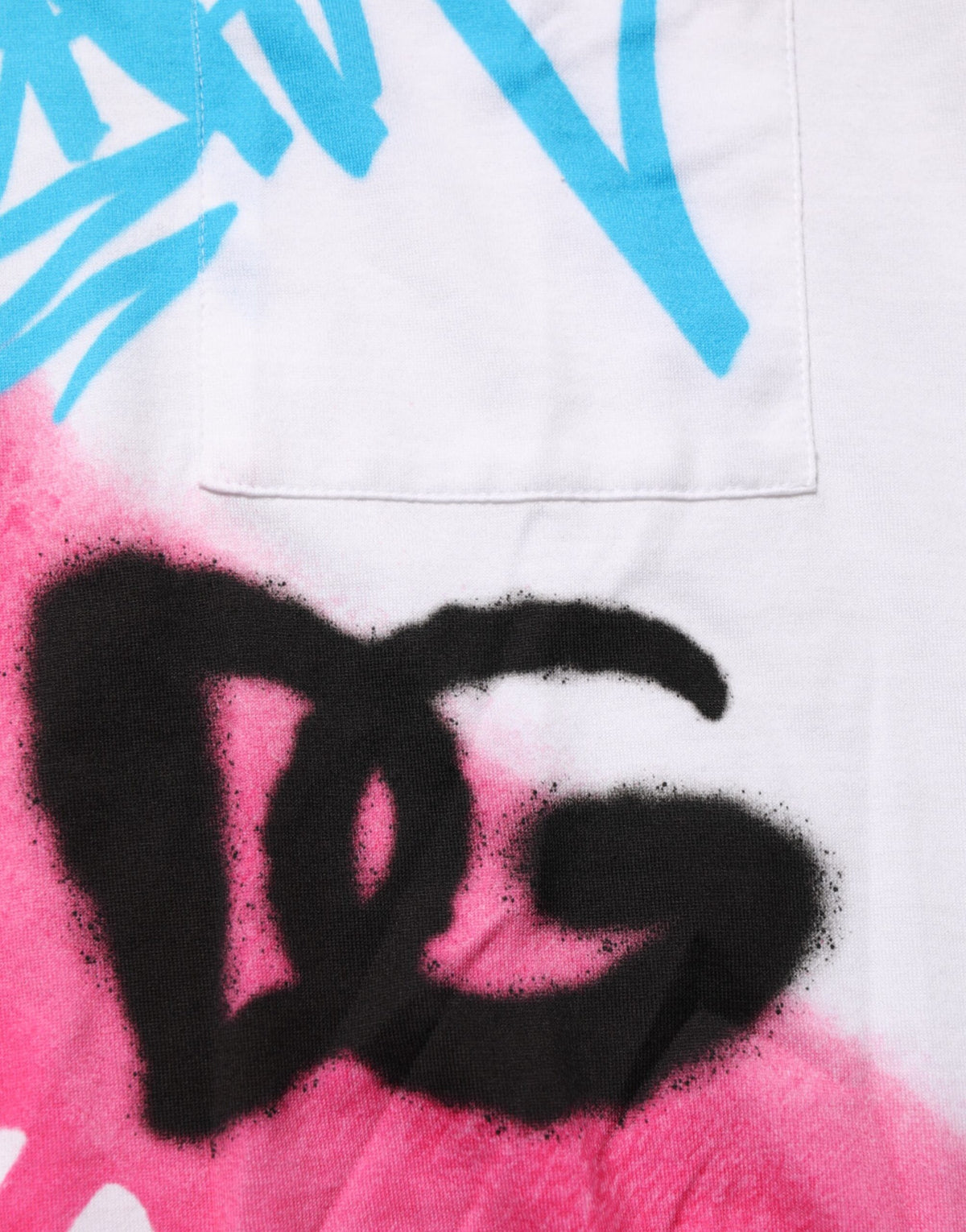 T-shirt en coton à col rond blanc avec imprimé graphique de Dolce &amp; Gabbana