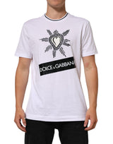 T-shirt homme Dolce &amp; Gabbana blanc à manches courtes Sacred Heart