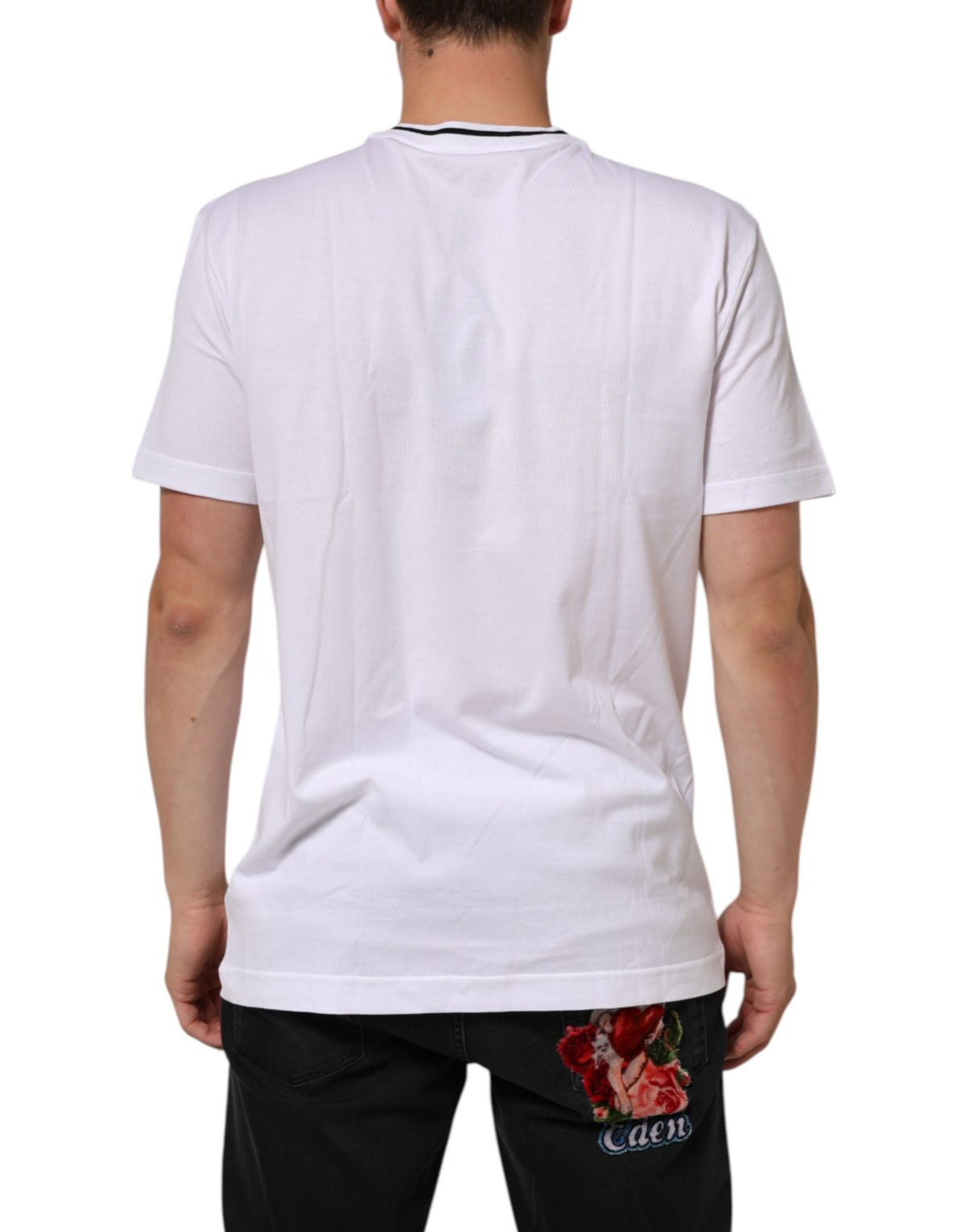 T-shirt homme Dolce &amp; Gabbana blanc à manches courtes Sacred Heart