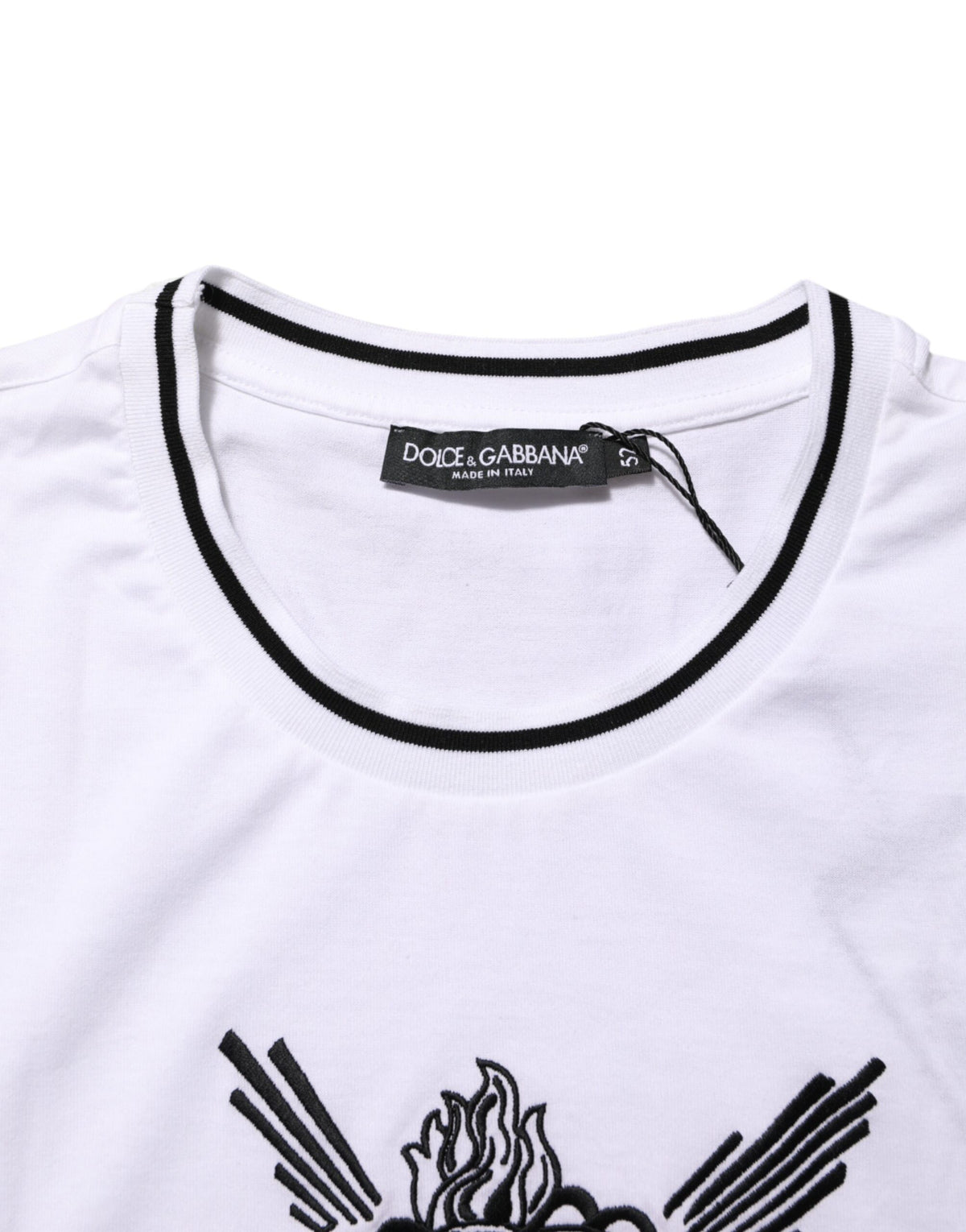 T-shirt homme Dolce &amp; Gabbana blanc à manches courtes Sacred Heart