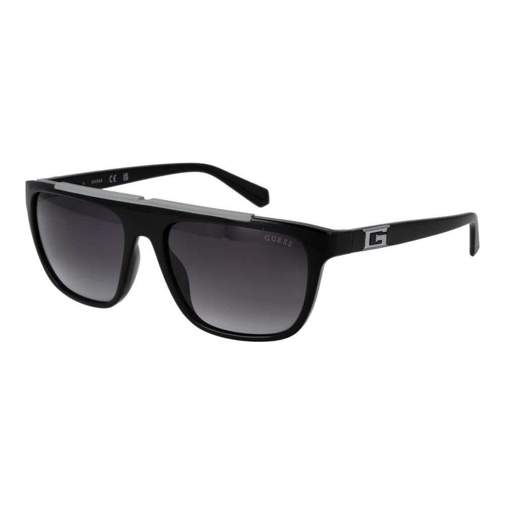 Guess Black Stainless Steel Sunglasses for Men