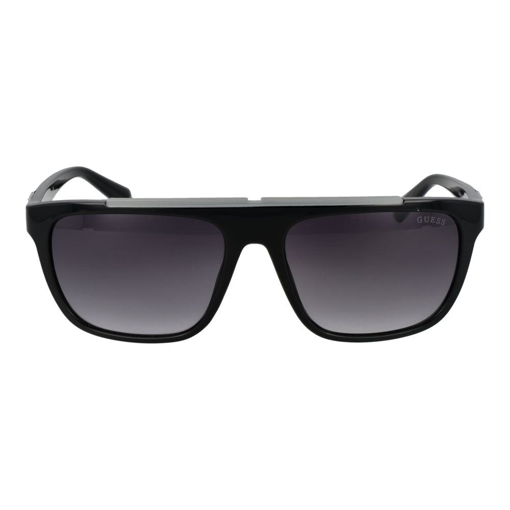 Guess Black Stainless Steel Sunglasses for Men