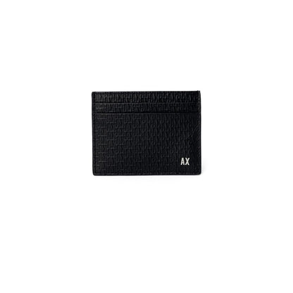 Armani Exchange Zwarte Lederen Portemonnee