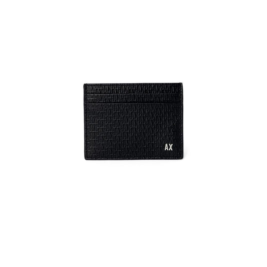 Armani Exchange Zwarte Lederen Portemonnee