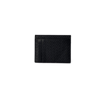 Armani Exchange Zwarte Lederen Portemonnee