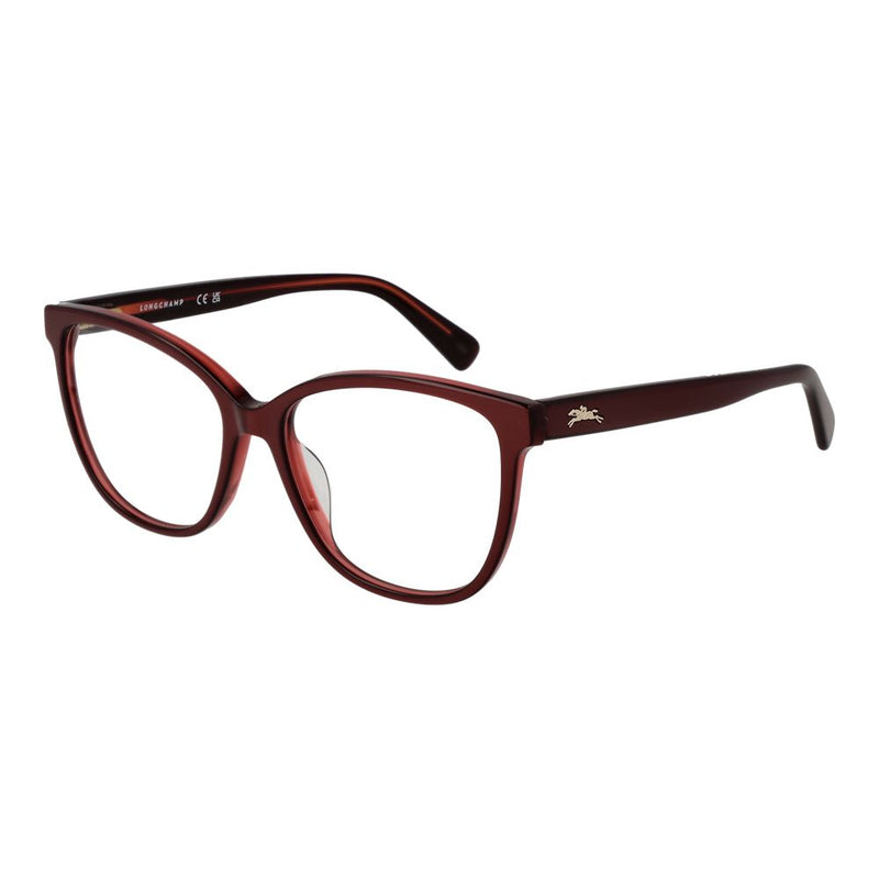 Longchamp Monture de Lunettes Femme Rouge - Design Papillon Élégant