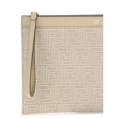 Pochette en jean Fendi