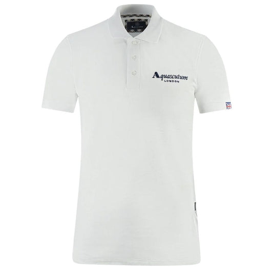 Polo en coton blanc Aquascutum