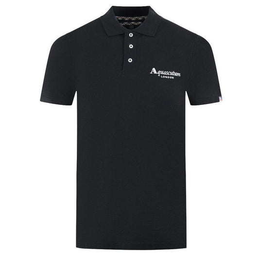 Aquascutum zwarte katoenen poloshirt