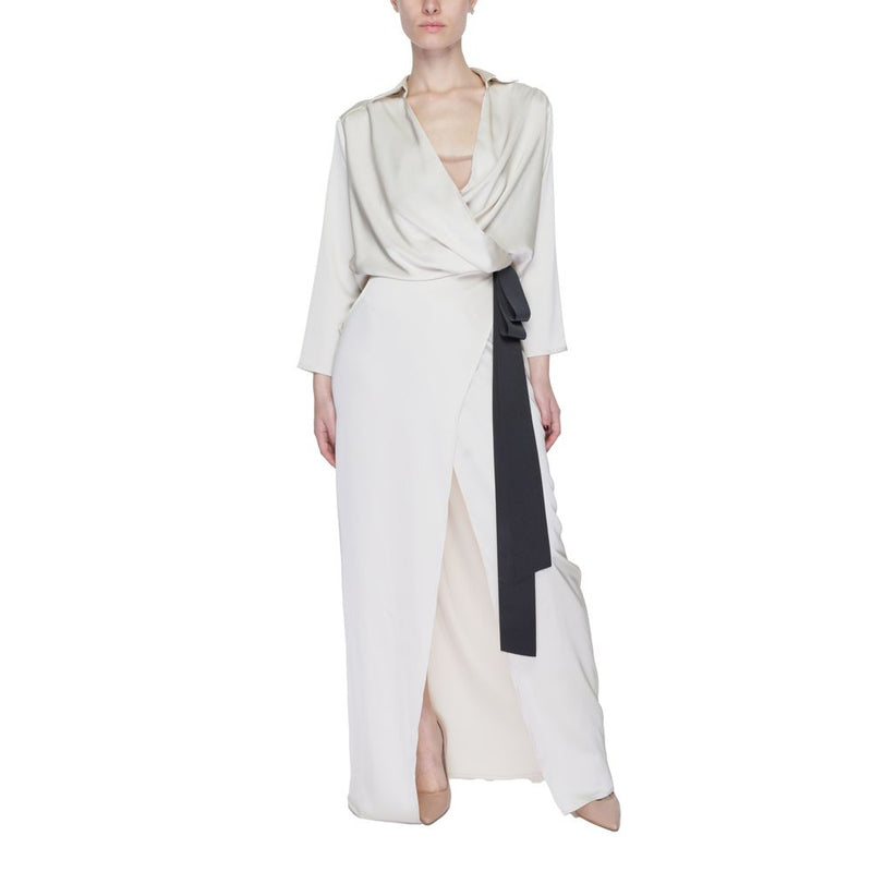 Robe Longue Beige Sandro Ferrone - Modèle S23XBDBELAMY