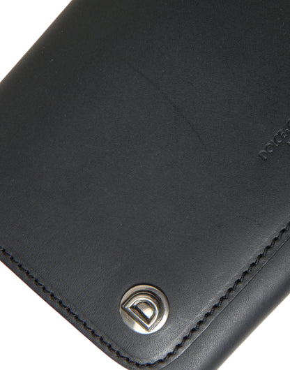 Dolce &amp; Gabbana Mini Portemonnee met Logo, Zwart Leder, Borse Bag