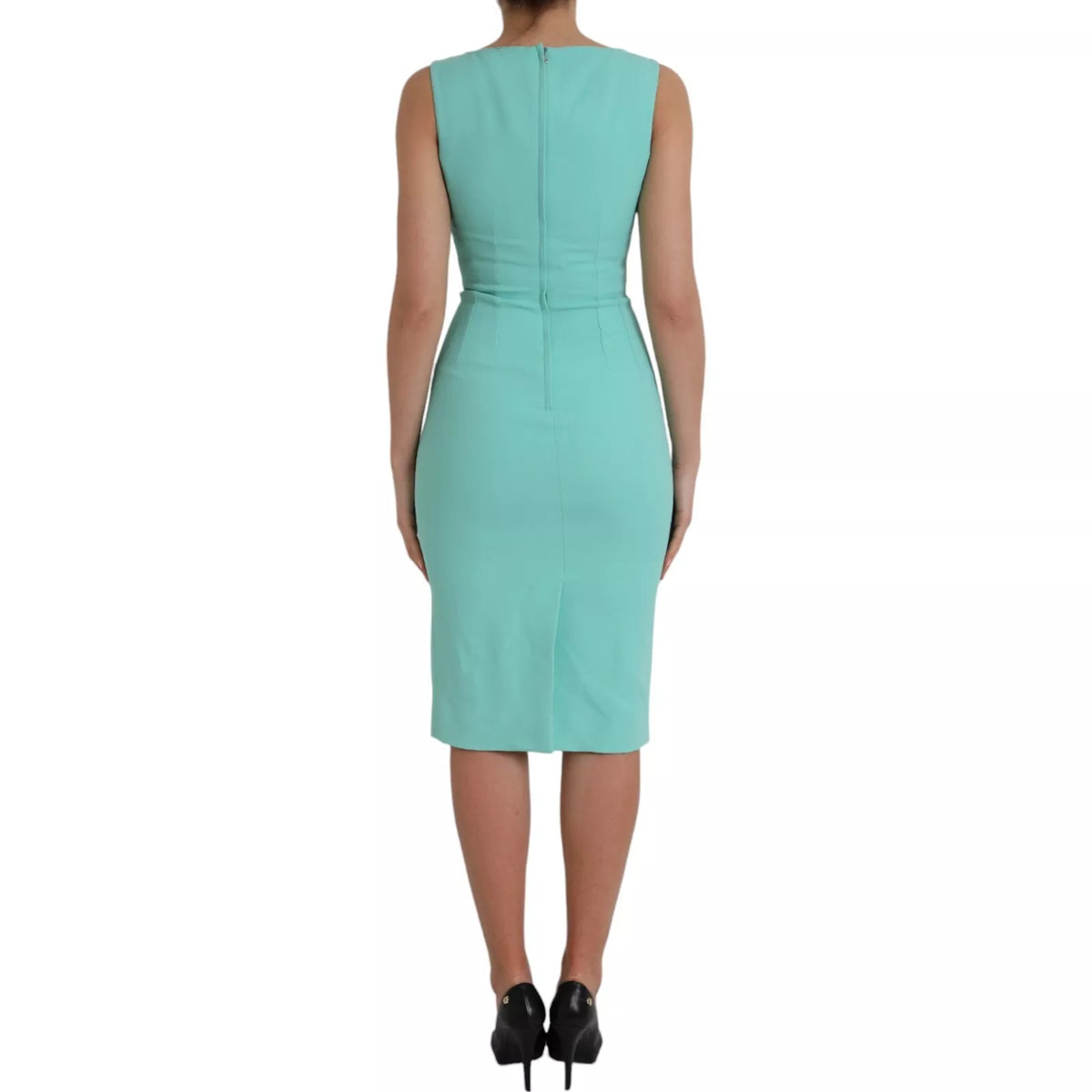 Robe Midi Sans Manches Dolce & Gabbana Verte en Viscose