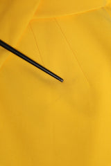 Dolce & Gabbana Robe Jaune à Épaule Dénudée et Fente Latérale