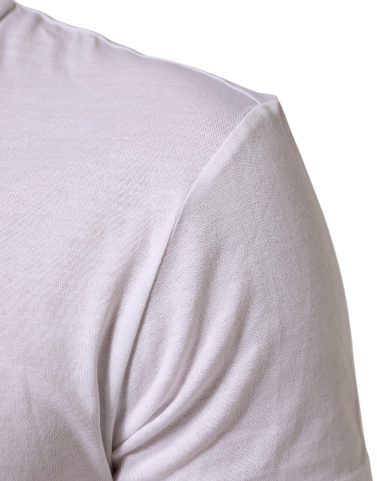T-shirt homme à col rond en coton avec imprimé du logo blanc de Dolce &amp; Gabbana